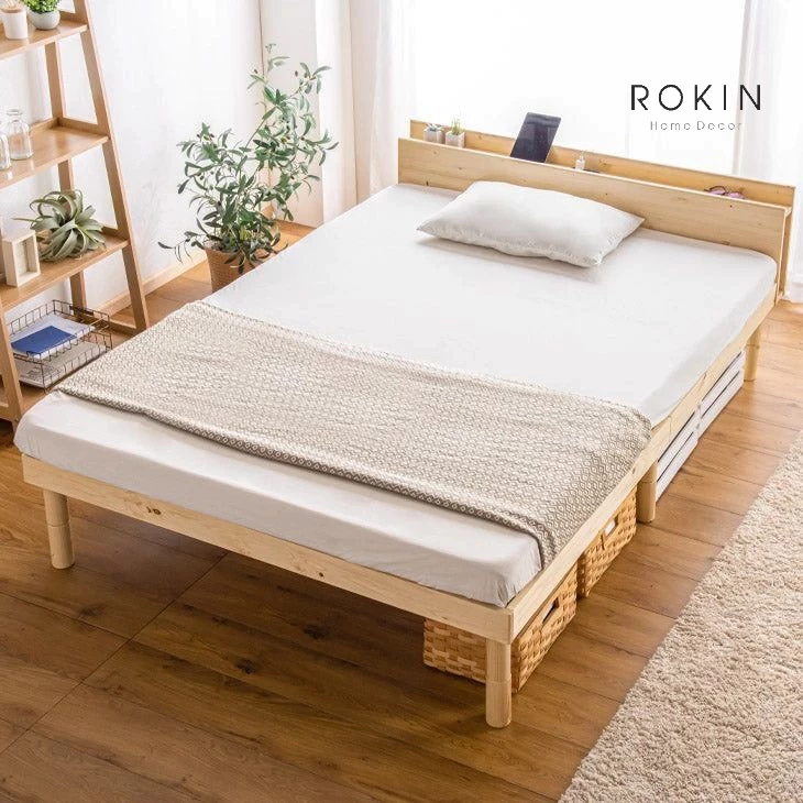 Giường Gỗ Phong Cách Nhật Đa Năng Rokin Tiện Dụng - NGN-026 Rokin multi-purpose bed
